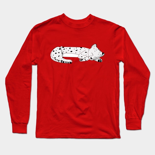 Sleepy Cheetah Long Sleeve T-Shirt by traditionation